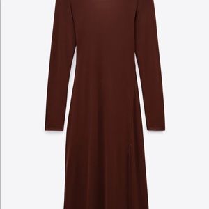 MIDI long dress with shoulders pads